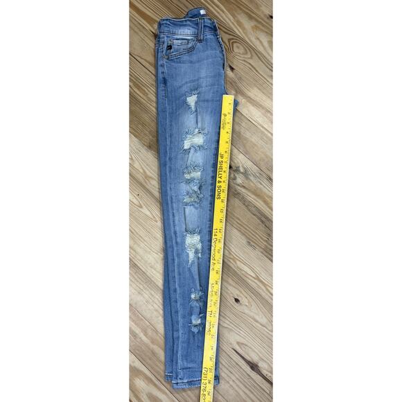 KANCAN Lt Wash DESTROYED Jeans SZ 1/24 - Picture 6 of 6